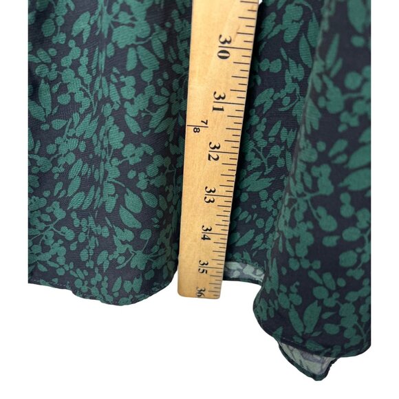 Madewell Long-Sleeve Mini Shirtdress In Floral Green Print Size 8 Womens Dress - Picture 5 of 16
